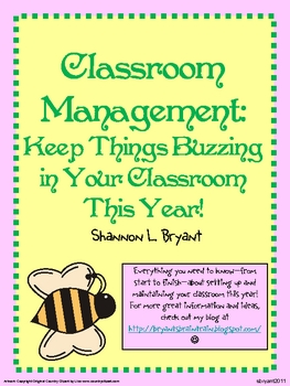 Preview of Back to School Classroom Management (Bee Theme)