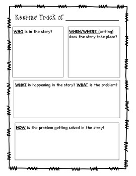 Keep Track Of Your Story Graphic Organizer By Voracious Teaching