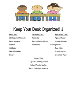 Keep Your Desk Organized Poster By Kirsten Fowler Tpt