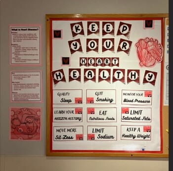Preview of Keep Your Heart Healthy Bulletin Board