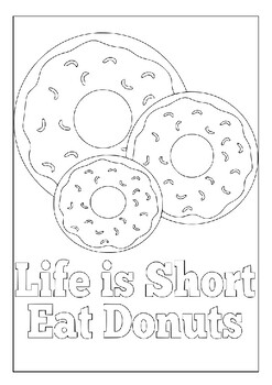 glazed donut coloring page