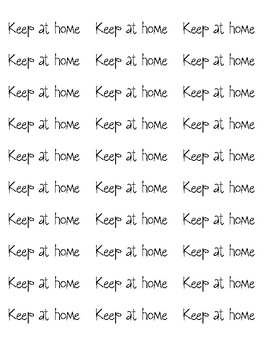 Preview of Keep at Home Labels for Communication Folder