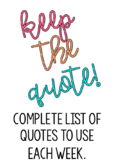Keep the Quote/Quote of the Week Prompts