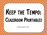 Keep the Tempo: Tempo Printable Cards for the Music Classroom