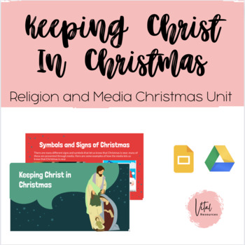Preview of Keeping Christ in Christmas- Media and Religion Project - Junior/ Intermediate