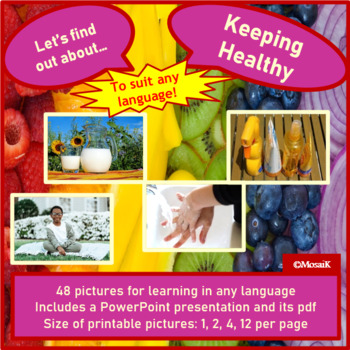 Preview of Keeping Healthy Picture cards Photos
