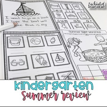 Kindergarten Summer Review by Keri Brown | Teachers Pay Teachers