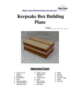 Preview of Keepsake Box Building Plans High School