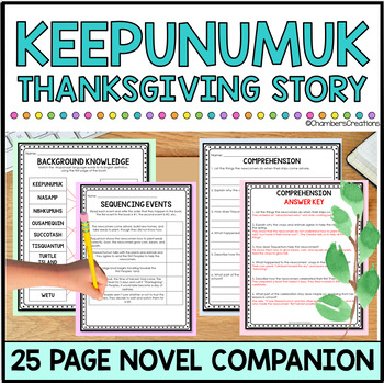 Preview of Keepunumuk Thanksgiving Story Companion Native American Heritage