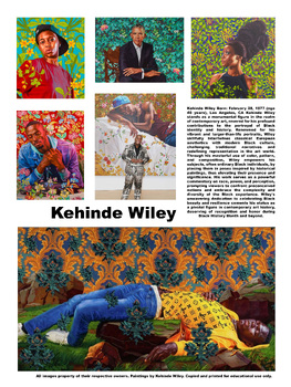 Preview of Kehinde Wiley Poster 18x24 inches (free)