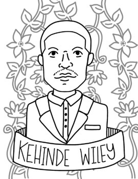 Kehinde Wiley Printable Coloring Sheet Coloring Page