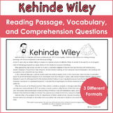 Kehinde Wiley Reading Passage, Vocabulary Words, and Compr