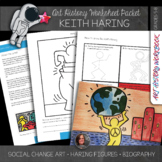 Keith Haring Art History Workbook & Art Activities - Middl