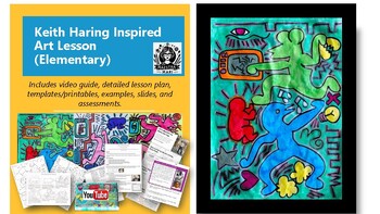 Preview of Keith Haring Inspired Art- ALL INCLUSIVE Lesson Plan!