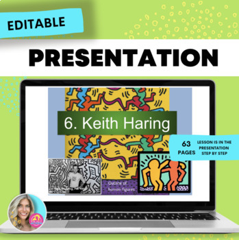 Preview of Keith Haring POP ART Lesson 6, presentation, and handout -Google Drive Download