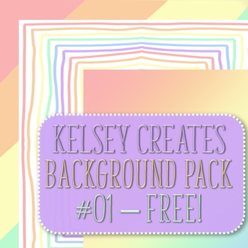 Preview of Pastel Rainbow Background Pack 1 | Digital Paper | Kelsey Teaches