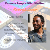 Kendrick Lamar: Famous People Who Stutter {Fluency Reading