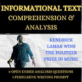 Kendrick Lamar | Reading Comprehension & Analysis Passage 