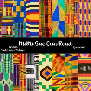 Preview of Kente Cloth 14 Digital Wallpapers/Backgrounds! Black History Month/BHM