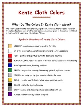 Preview of Kente Cloth - What Do The Colors Mean?