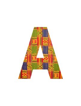 Preview of Kente Print Alphabets and Numbers