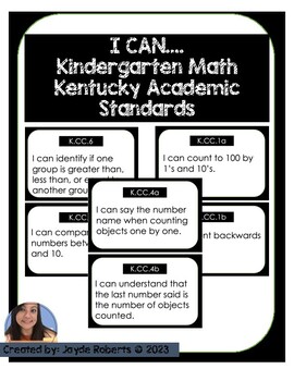 Preview of Kentucky Academic Standards - Kindergarten Math