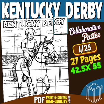 Preview of Kentucky Derby Collaborative Poster Craft: Engaging Classroom Project Activity