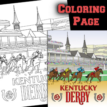 Preview of Kentucky Derby Coloring Page
