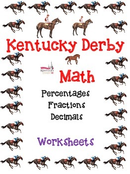 Preview of Kentucky Derby Math: Fractions, Decimals, Percents