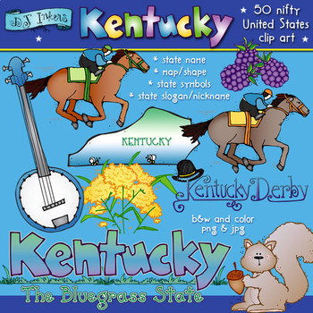 Preview of Kentucky State Symbols Clip Art Download