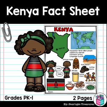 Preview of Kenya Fact Sheet for Early Readers