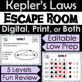 Kepler's Laws Activity: Astronomy Escape Room (Space Scien
