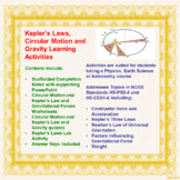 Kepler's Laws, Circular Motion and Gravity Learning Activities