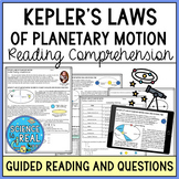 Kepler's Laws Reading Comprehension & Questions - Digital 