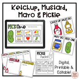 Ketchup, Mustard, Mayo & Pickle | Choice Board | Classroom