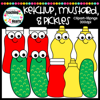 Preview of Ketchup Mustard Pickles Clipart