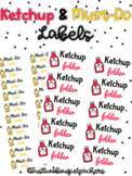 Ketchup and Must- Do Avery Labels |  Editable Folder/Binde