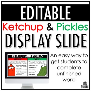 Preview of Ketchup and Pickles Template | FREEBIE