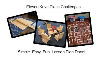 Preview of Keva Plank Challenges  - Super easy STEM lesson (Google Slides)