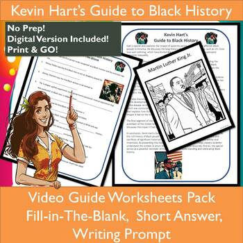 Preview of Kevin Hart's Guide to Black History Movie Guide! Worksheets Pack! & Digital!