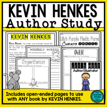 Preview of Kevin Henkes  Author Study  Packet