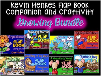 Preview of Kevin Henkes Flap Book Companion and Craftivity 8 Book GROWING BUNDLE