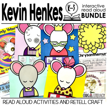 Preview of Kevin Henkes Interactive Read Aloud Bundle | Sequencing | RETELL | Crafts