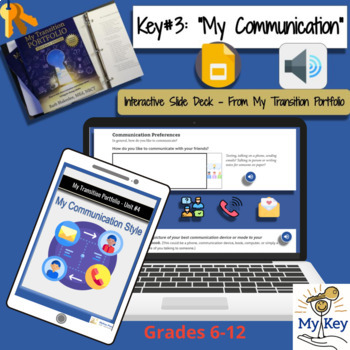 Preview of Key #3: My Communication -  Interactive Google Slides- IEP Transition Planning 
