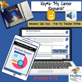 Preview of Key #6:  My Career Research -  Interactive Google Slides- IEP Transition Plans