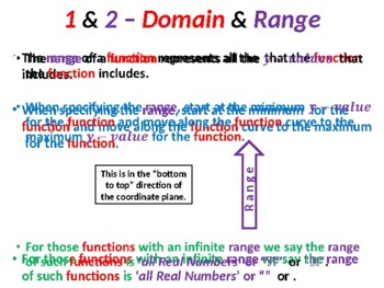 Preview of Key Characteristics of Functions Summary