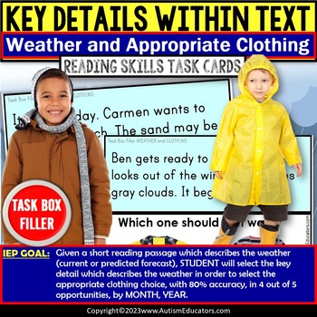 Cold weather clothes worksheet