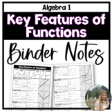 Key Features of Functions - Binder Notes for Algebra 1
