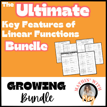 Preview of Key Features of Linear Functions Bundle | Algebra 1 | TEKS A.3A & A.3C