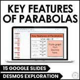 Key Features of Quadratic Functions Parabolas using Desmos